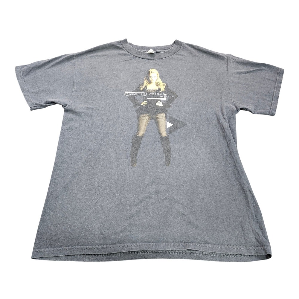 Starline T-Shirt Unisex Medium Play On Tour 2010 Charcoal Grey Graphic EUC